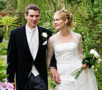 Kathy and Adam photographed on their wedding day
