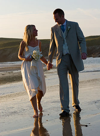 Cornwall beach wedding photograph 