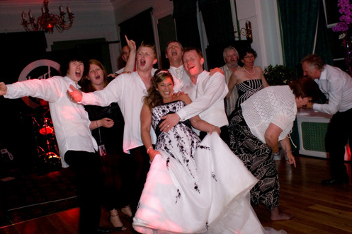 wedding reception fun for bride groom and guests