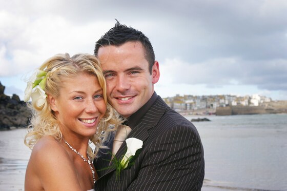 getting married in Cornwall wedding photograph taken in St Ives