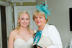 bride and her mother looking happy and relaxed