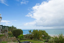 the view from where the bride got ready at Carbis Bay Hotel