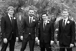 groom and grromsmen before the wedding ceremony at Carbis Bay Hotel