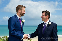 groom with bestman at Carbis Bay Hotel wedding