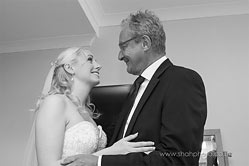 wedding photographer Carbis Bay Hotel bride and her father