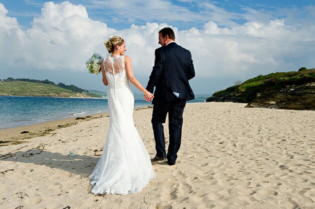 Beach wedding photograph Padstow