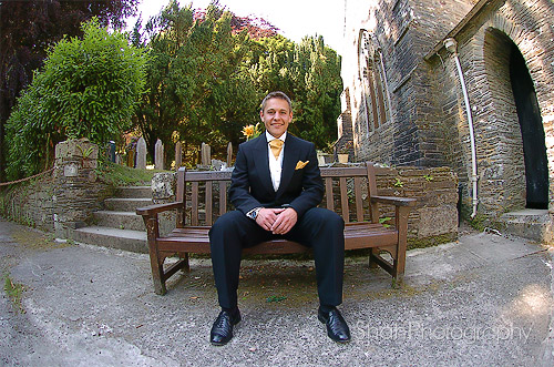 great wedding photograph of the groom before his wedding ceremony