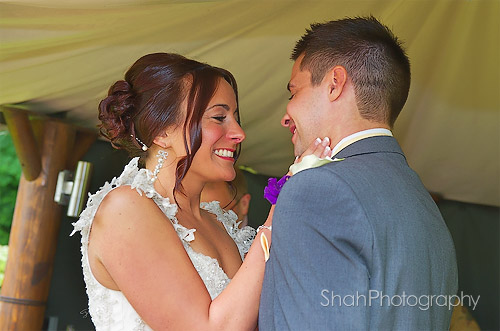 Happy bride just after she said I do