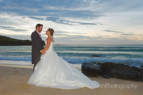 beach wedding photography st ives cornwall