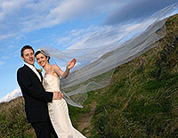 Beth and Will photographed on their wedding day