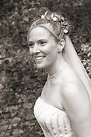 Bride, Paula, photographed on her wedding day