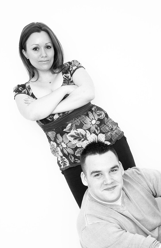 Pre wedding photoshoot of engaged couple black and white photography