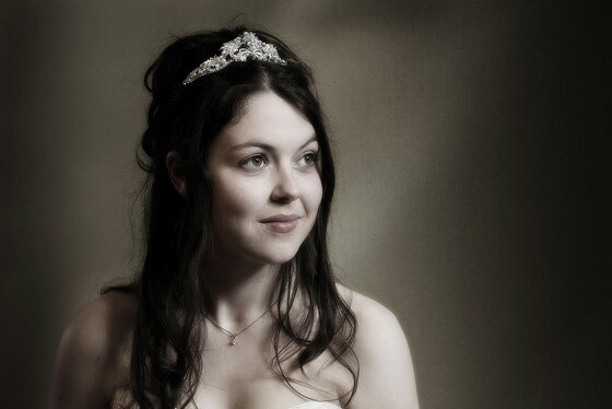 Bride photographed at the Porthminster hotel before the wedding breakfast