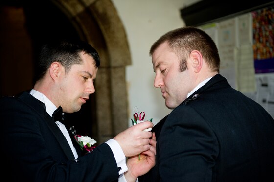 Stev the groom with his head usher