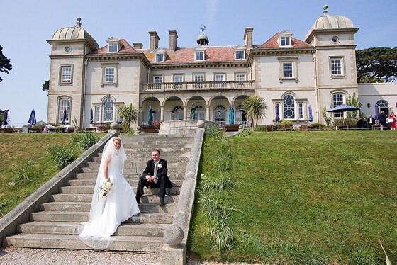 Bridal photography at Fowey Hall a great wedding venue in Cornwall