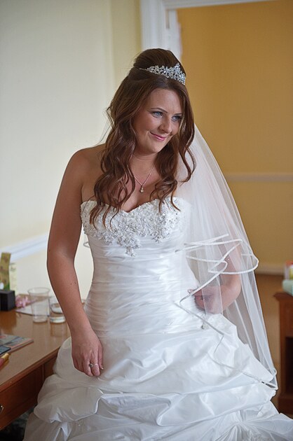 wedding photographer st ives cornwall bride portrait