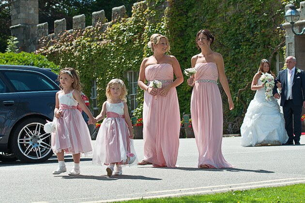 Tregenna Castle wedding photographer st ives cornwall bridesmaids