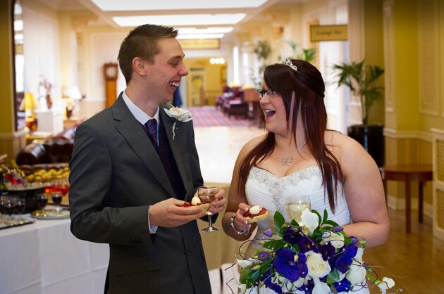 groom relaxed after his wedding ceremony at Tregenna Castle St Ives