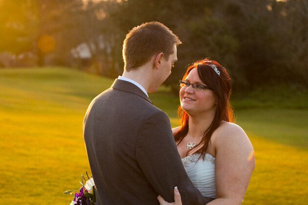 natural lighting for the bride and groom 