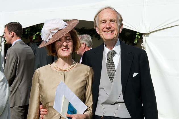 wedding guests enjoy the sunshine for the wedding in north Yorkshire