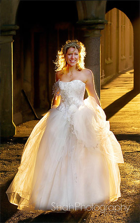 Stunning bride who doesn't like being photographed